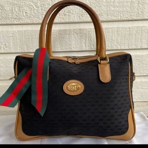 Gucci Ophidia Web Monogram Boston Bag